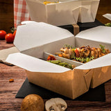 Scatola per alimenti in cartoncino antigrasso con scomparti