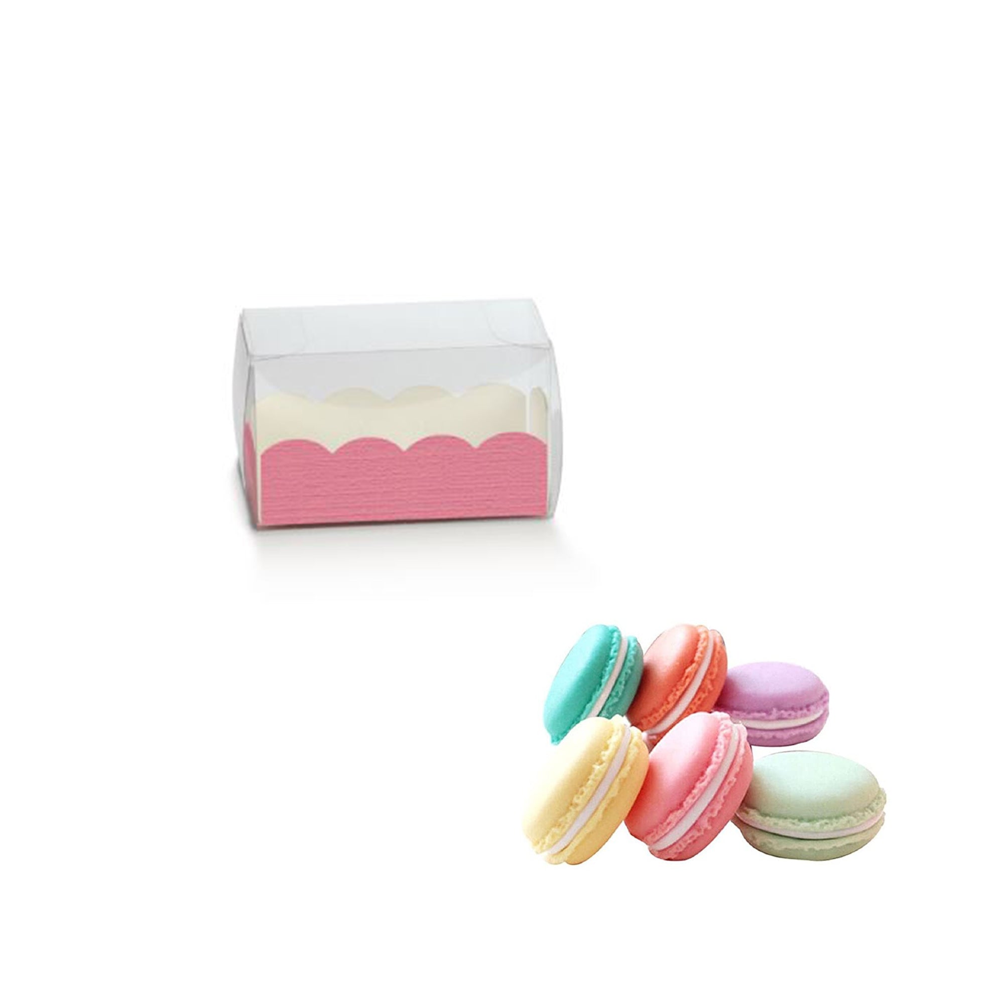 Scatole In Plastica Rigida Trasparente Per 6 Macarons - Confezione Porta Dolci Ideale Per Pasticceria