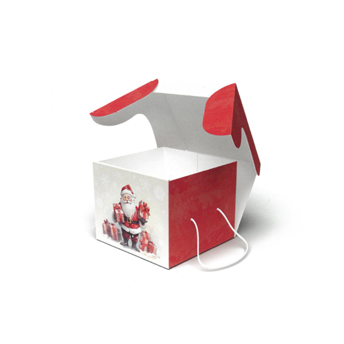Scatola panettone con babbo natale
