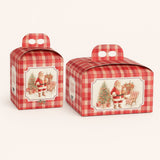 50 pz Scatola panettone stampa babbo scozzese € 1,10 Cad + Iva