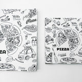 100 pz Scatola pizza bianca stampa € 0,2 Cad + Iva
