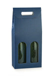 Scatola porta bottiglie da due, blu