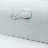 Scatola per torta bianca personalizzata con il tuo logo