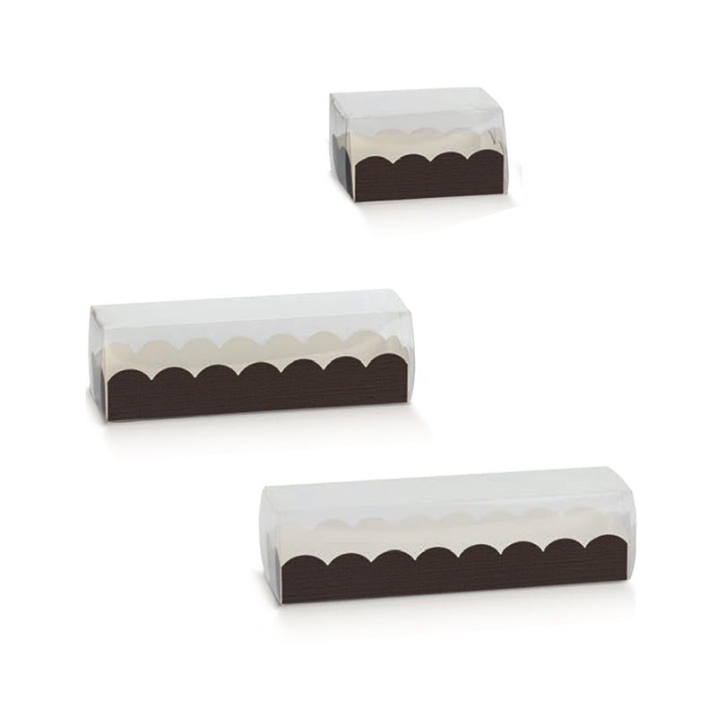 Scatola per macarons marrone , tre diverse misure 
