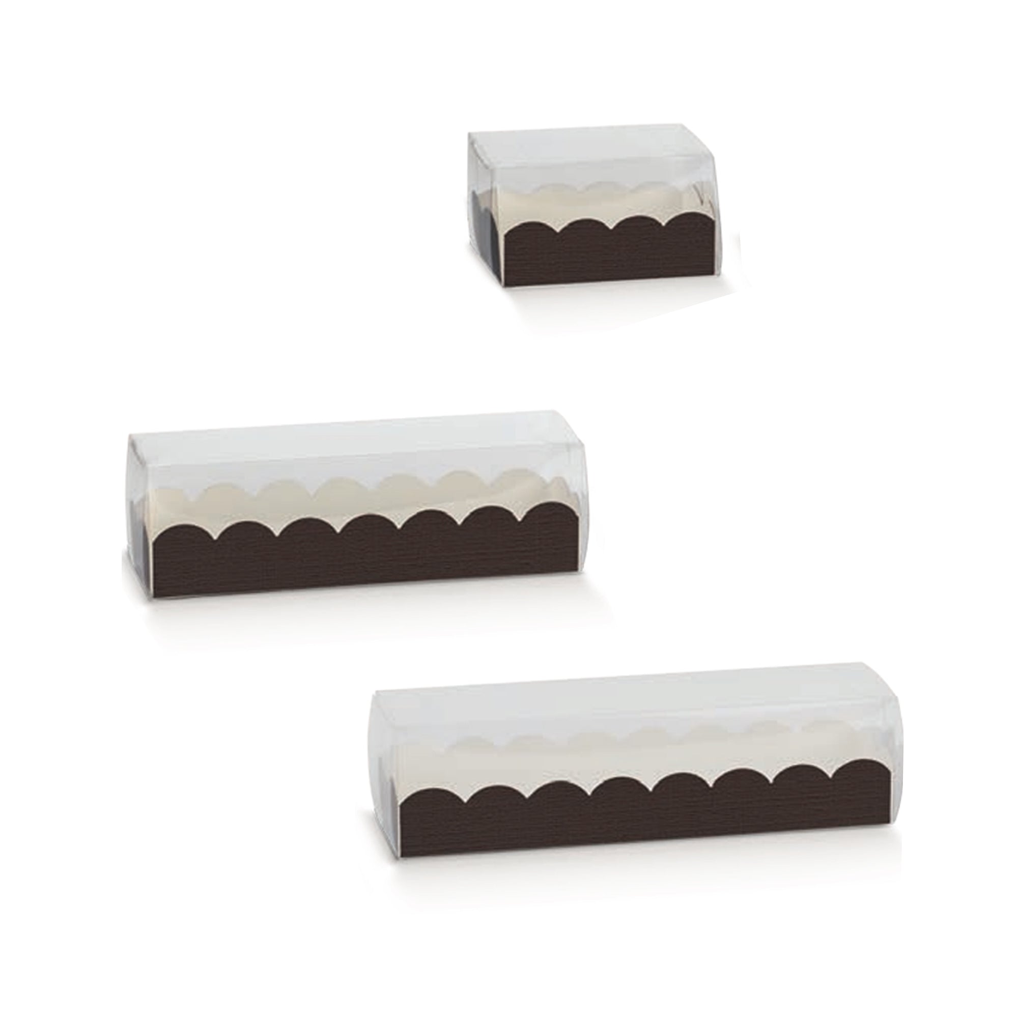 Scatola per macarons marrone , tre diverse misure 