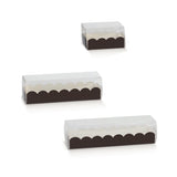 Scatola per macarons marrone , tre diverse misure 