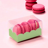 Scatola per macarons verde, piena
