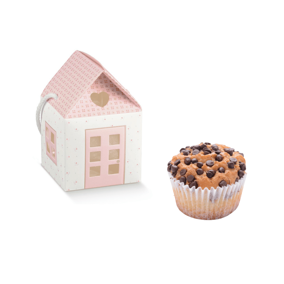Scatola mini casetta e muffin 