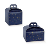 50pz Scatola Panettone blu stampa oro da € 1,27 Cad + Iva