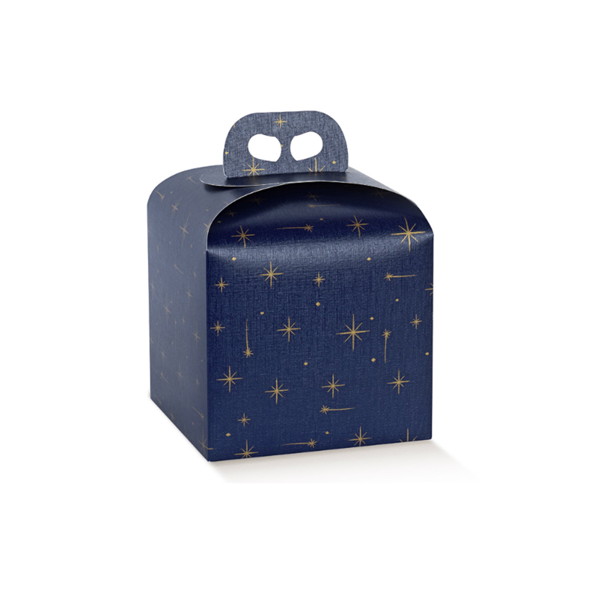 50pz Scatola Panettone blu stampa oro da € 1,27 Cad + Iva