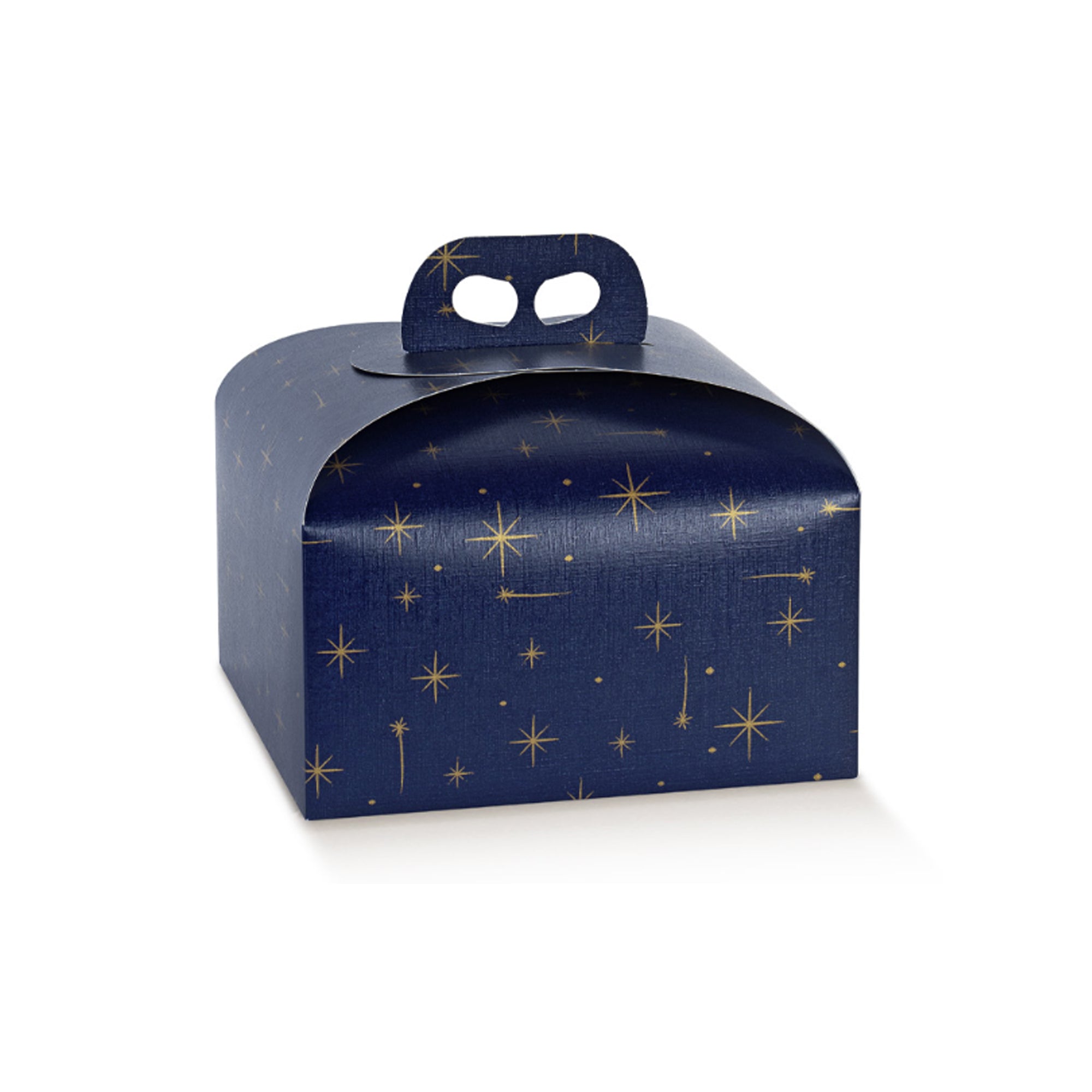 50pz Scatola Panettone blu stampa oro da € 1,27 Cad + Iva