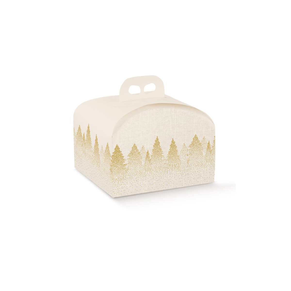 Scatola per panettone basso bianca con finestra 