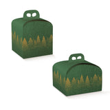 Scatola porta panettone verde, due diverse misure