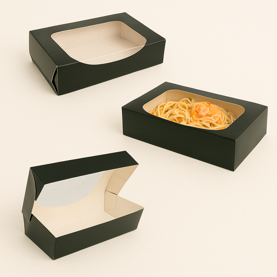 Confezione Da 30 Scatole Da Forno In Cartone Kraft Con Finestra, 40,6x16,5x7,6 Cm, Per Biscotti E Muffin
