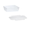 Scatola di plastica trasparente con coperchio ad incastro 