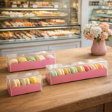 10 Pz Scatola Porta Macarons Fucsia da € 0,40 Cad + Iva