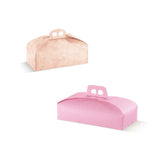 Scatola porta paste rosa ed una a pois bianchi 