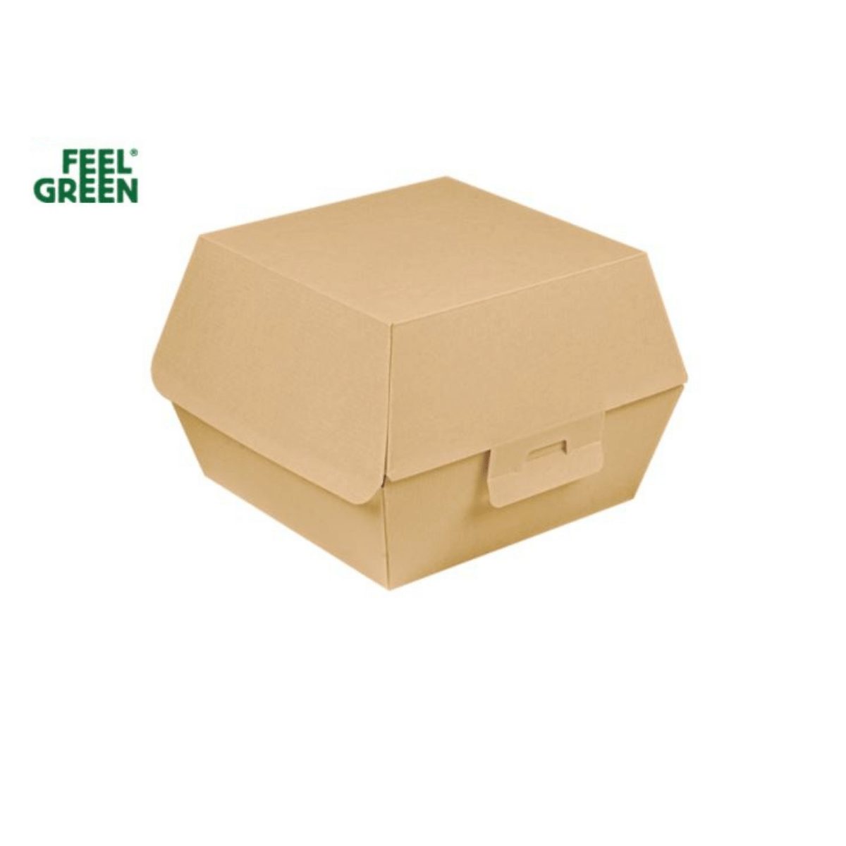 Scatola porta hamburger avana chiusa