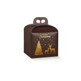 Scatola per panettone con grafiche dorate