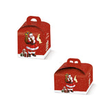 Scatola per panettone, rossa, con babbo natale, due diversi formati