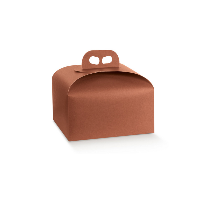 Scatola panettone color terracotta