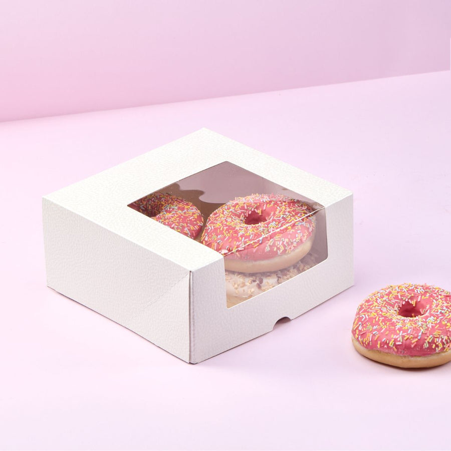 10 Scatole Per Torte Con Finestra – 25x25x10 Cm – Cartone Alimentare – Fatte In Italia – Pasticceria