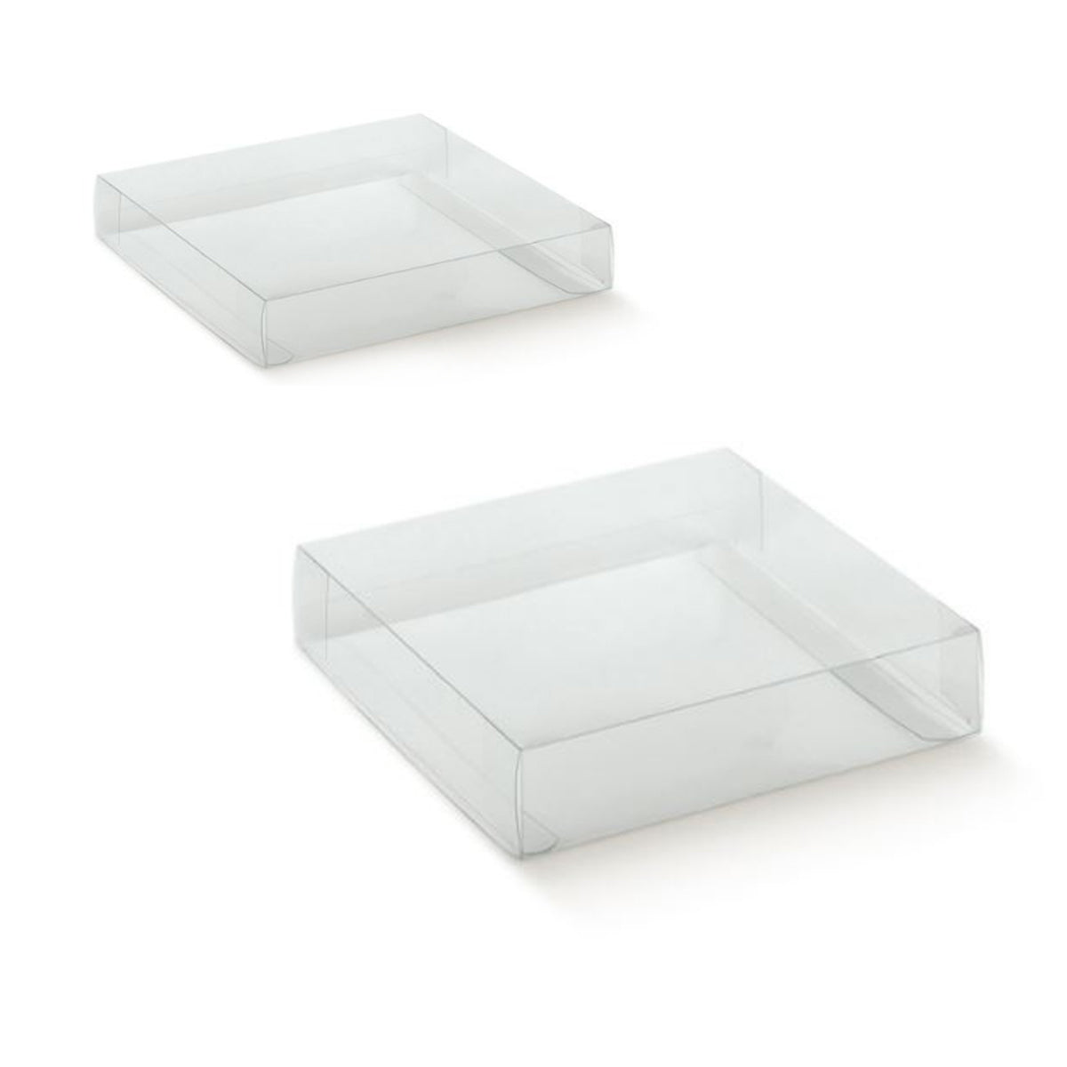 Scatoline di plastica trasparenti, due misure 