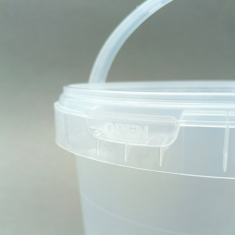 Secchiello per pet food, chiuso, di plastica, dettaglio