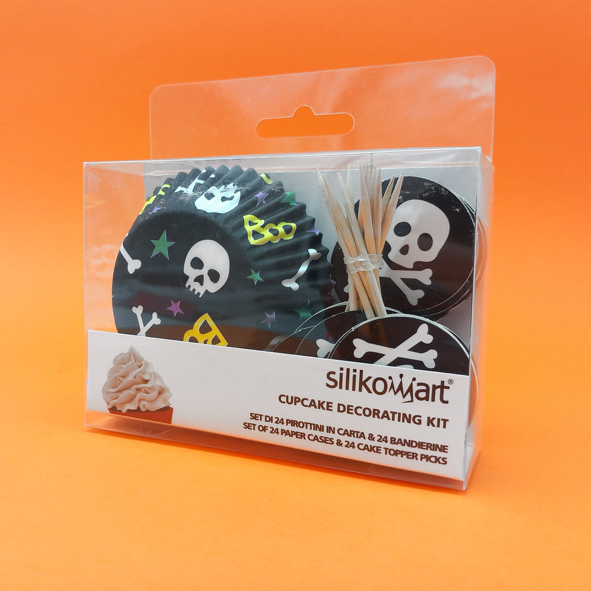 Confezione di pirottini e stecchi grafica Halloween