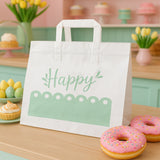 25 pz Shopper stampa Happy con fondo largo € 0,5 Cad + Iva