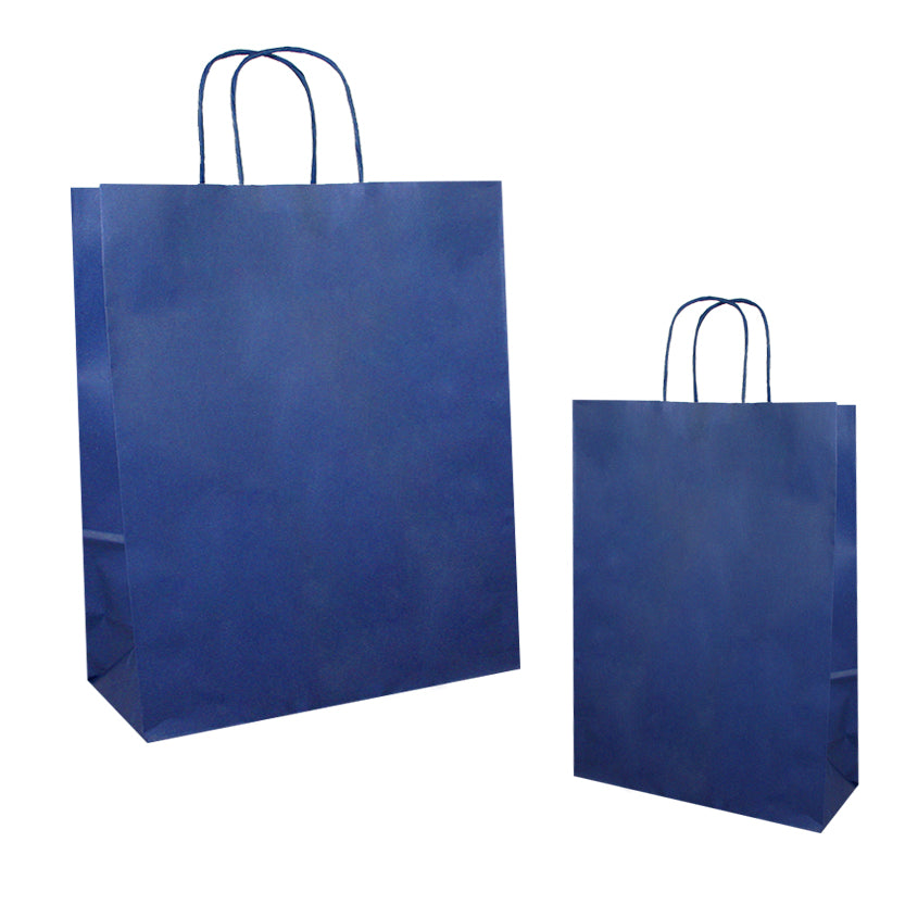 Shopper di carta blu due diverse misure 