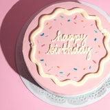 Torta rosa happy birthday