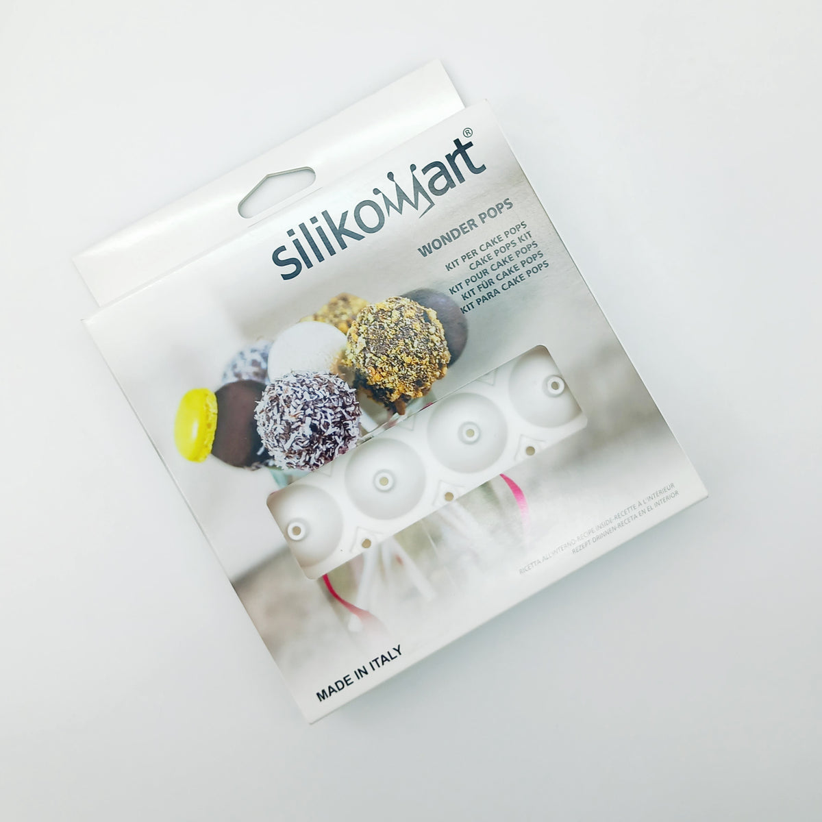Stampo in silicone per cake pops dettaglio confezione 