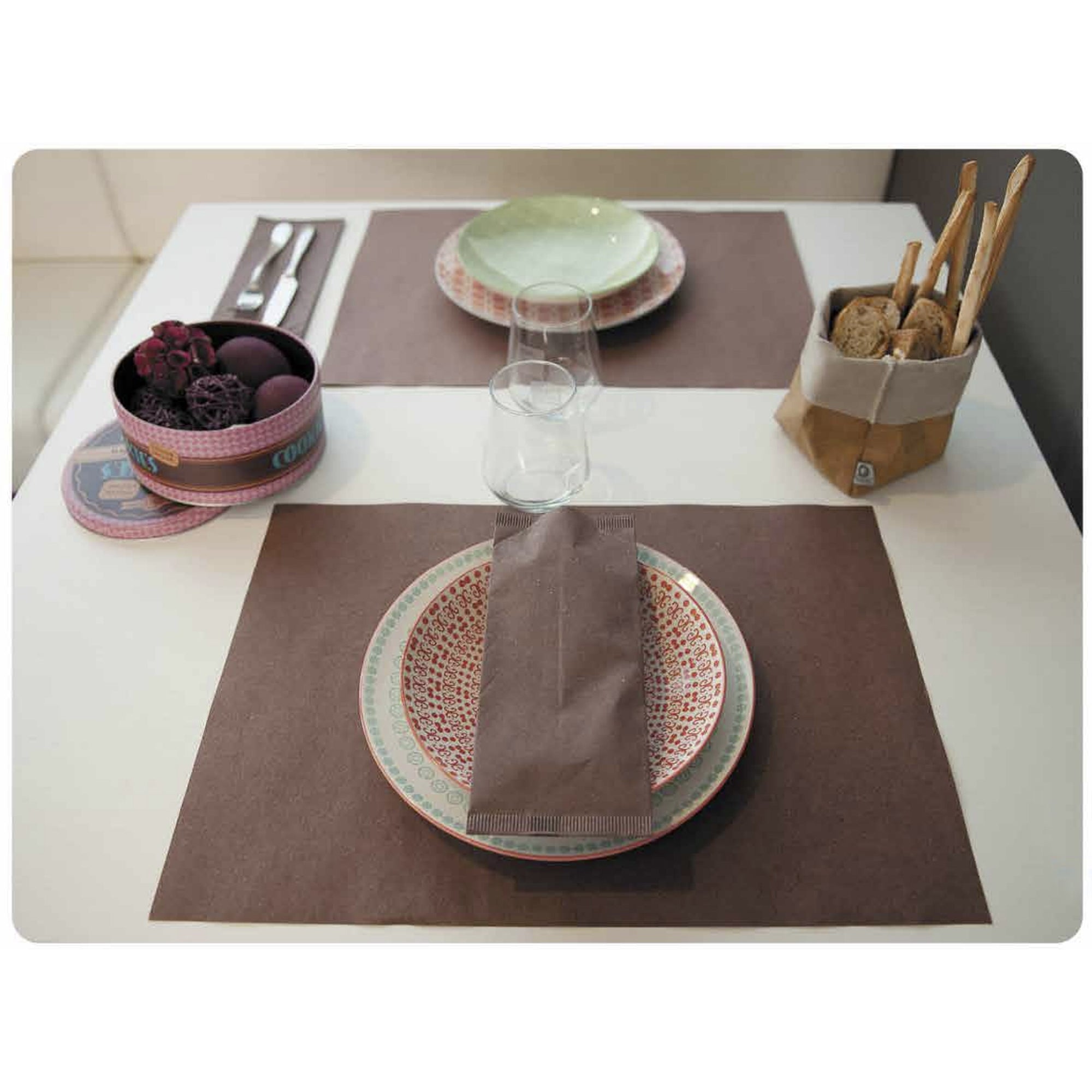 MAQA 250 Tovagliette Americane Carta Buon Appetito 30x40 Cm - Monouso Per Ristoranti E Feste