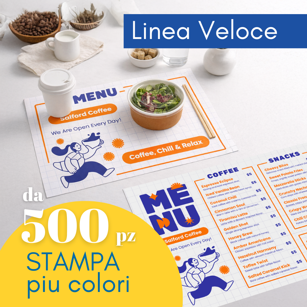 Tovagliette personalizzate linea veloce 
