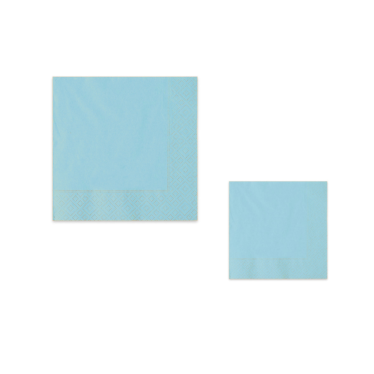 Tovagliolo azzurro mostrato aperto