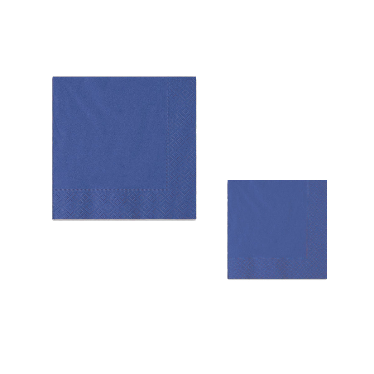 Tovagliolo blu mostrato aperto