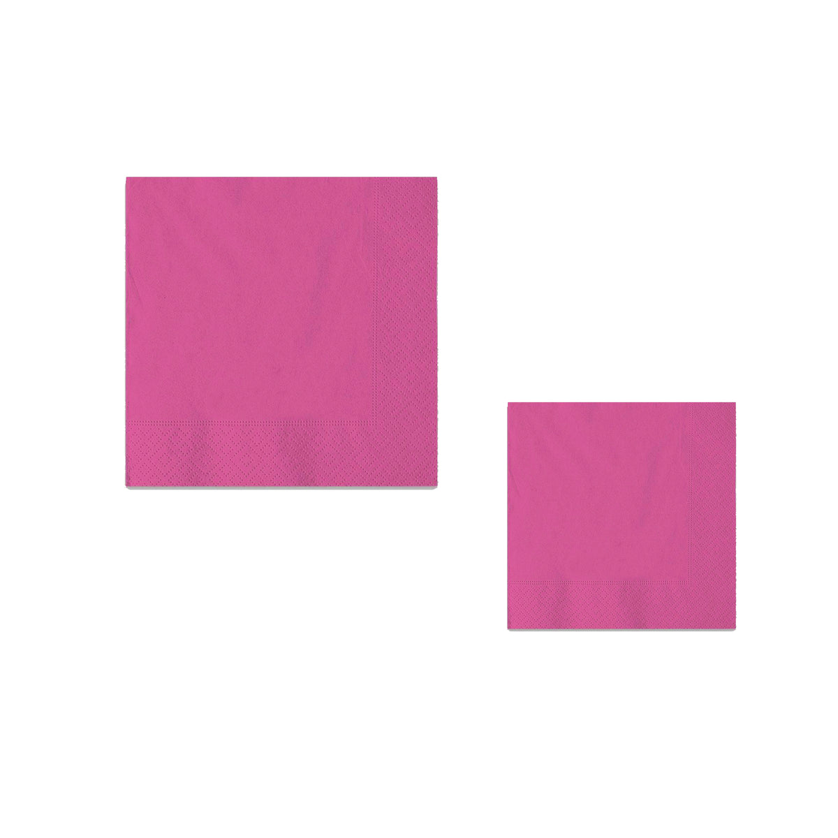 Tovagliolo fucsia mostrato aperto