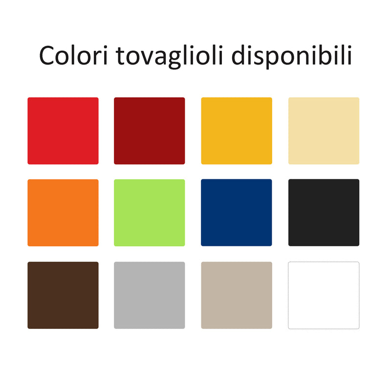 Tavolozza dei colori disponibili per tovaglioli