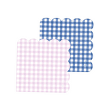 Tovagliolo a scacchi bianco e rosa e Tovagliolo a scacchi bianco e blu