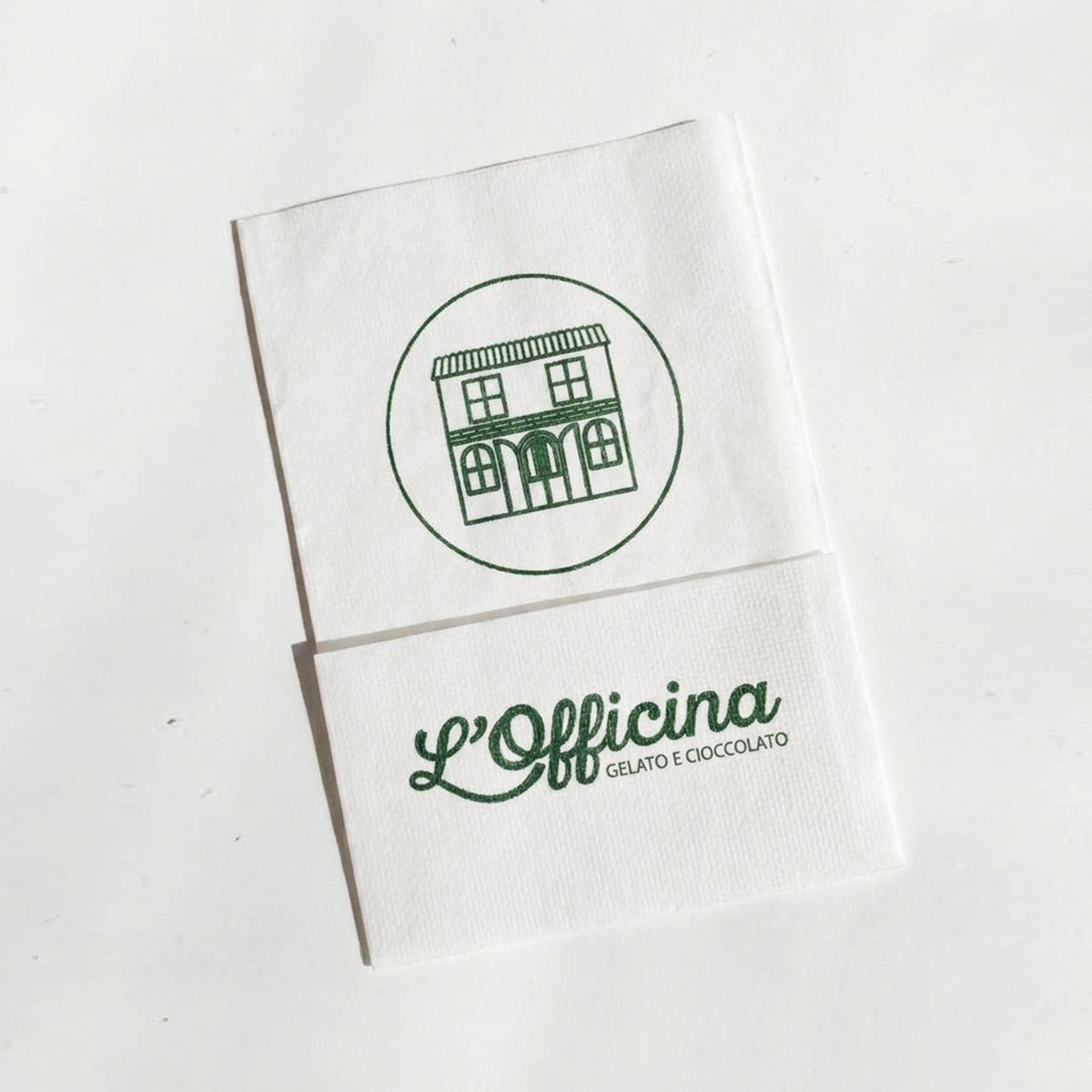 Tovagliolo bianco da bar personalizzato