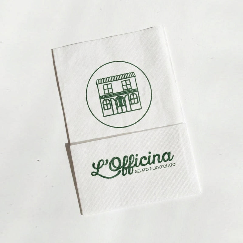 Tovagliolo bianco da bar personalizzato