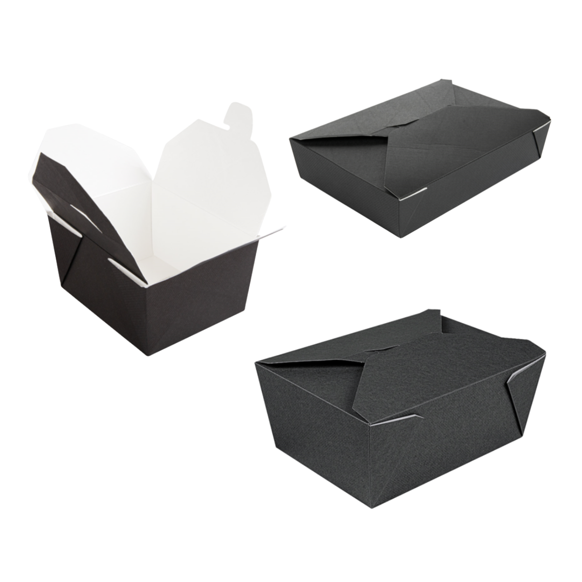 50 pz scatola per asporto nera € 0,30 Cad + Iva