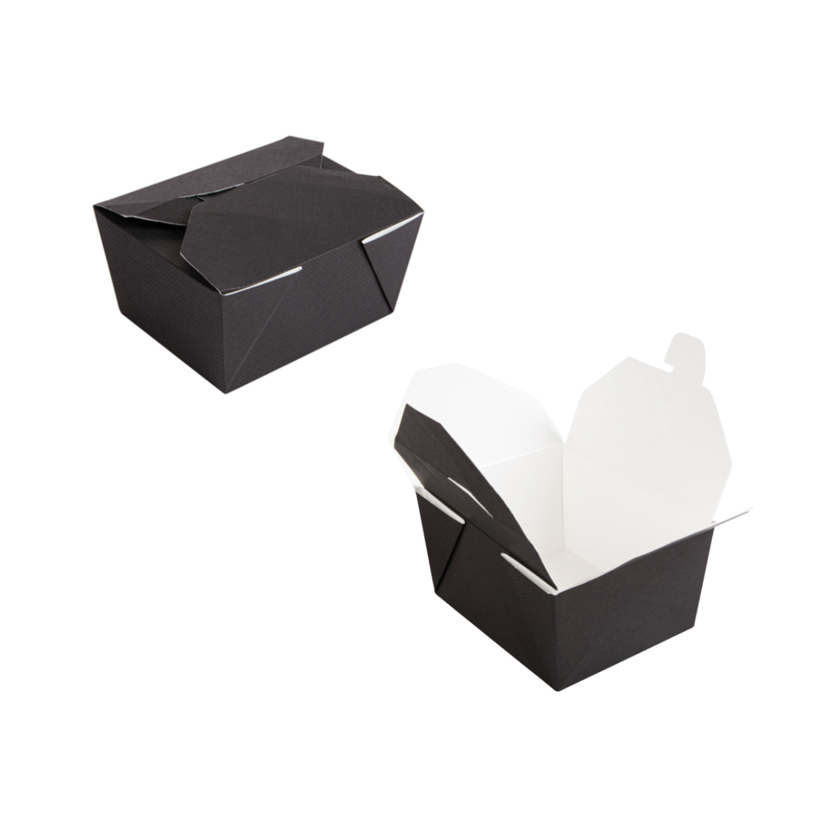 50 pz scatola per asporto nera € 0,30 Cad + Iva