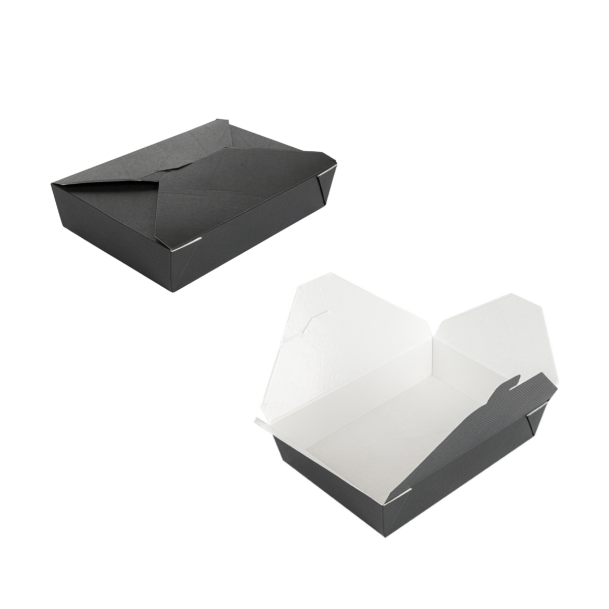 50 pz scatola per asporto nera € 0,30 Cad + Iva