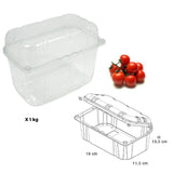 Vaschette per frutta con coperchio attaccato (cartone intero)