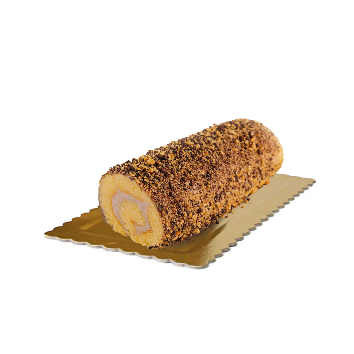 Vassoio alimenare color oro con sopra tronchetto