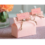 Scatolina personalizzata righe bianche e rosa 