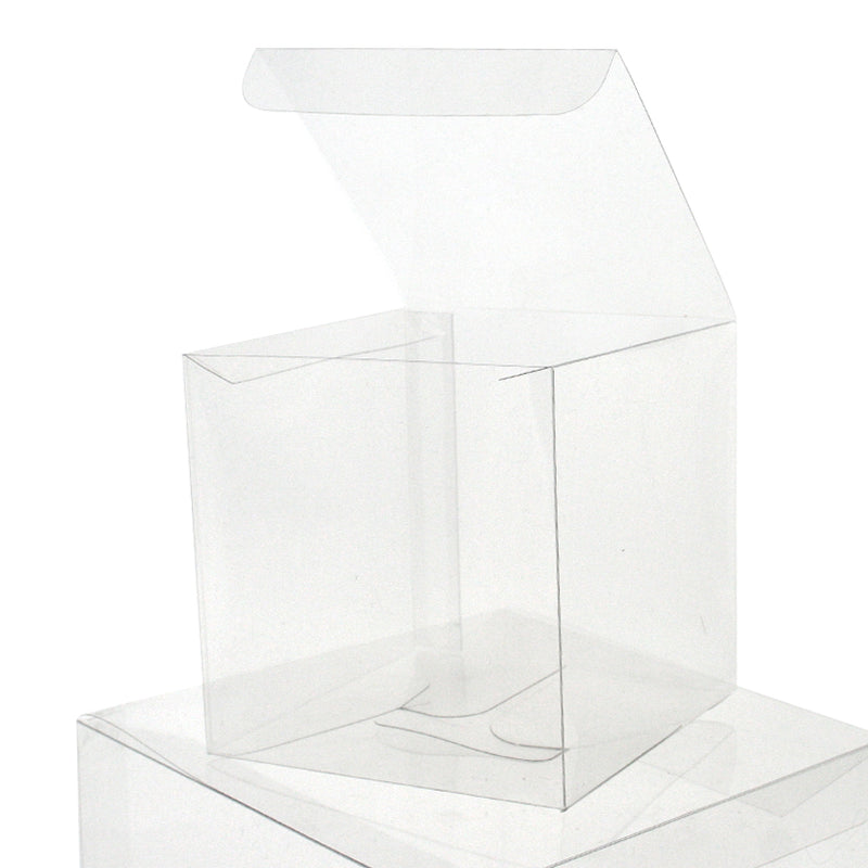 Box di plastica trasparente semi aperta 