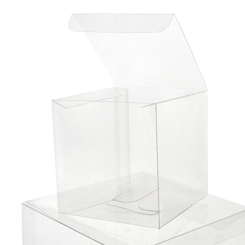 Box di plastica trasparente semi aperta 